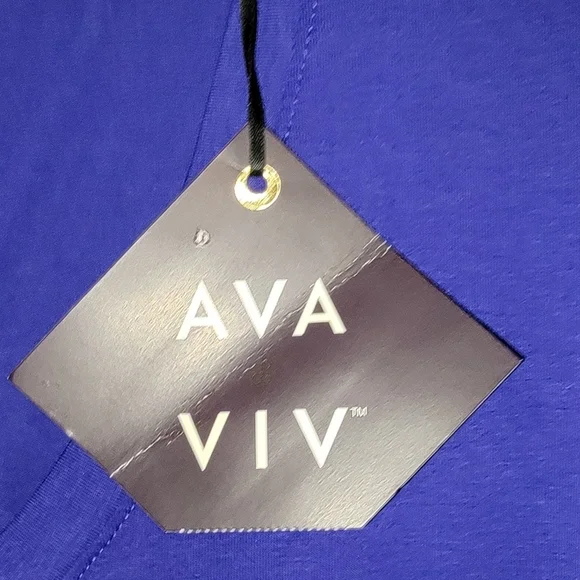 #295 AVA & VIV- Crewneck Short Sleeve T-Shirt- Avail. in Blue or Orange,sze. 4X - Picture 4 of 11